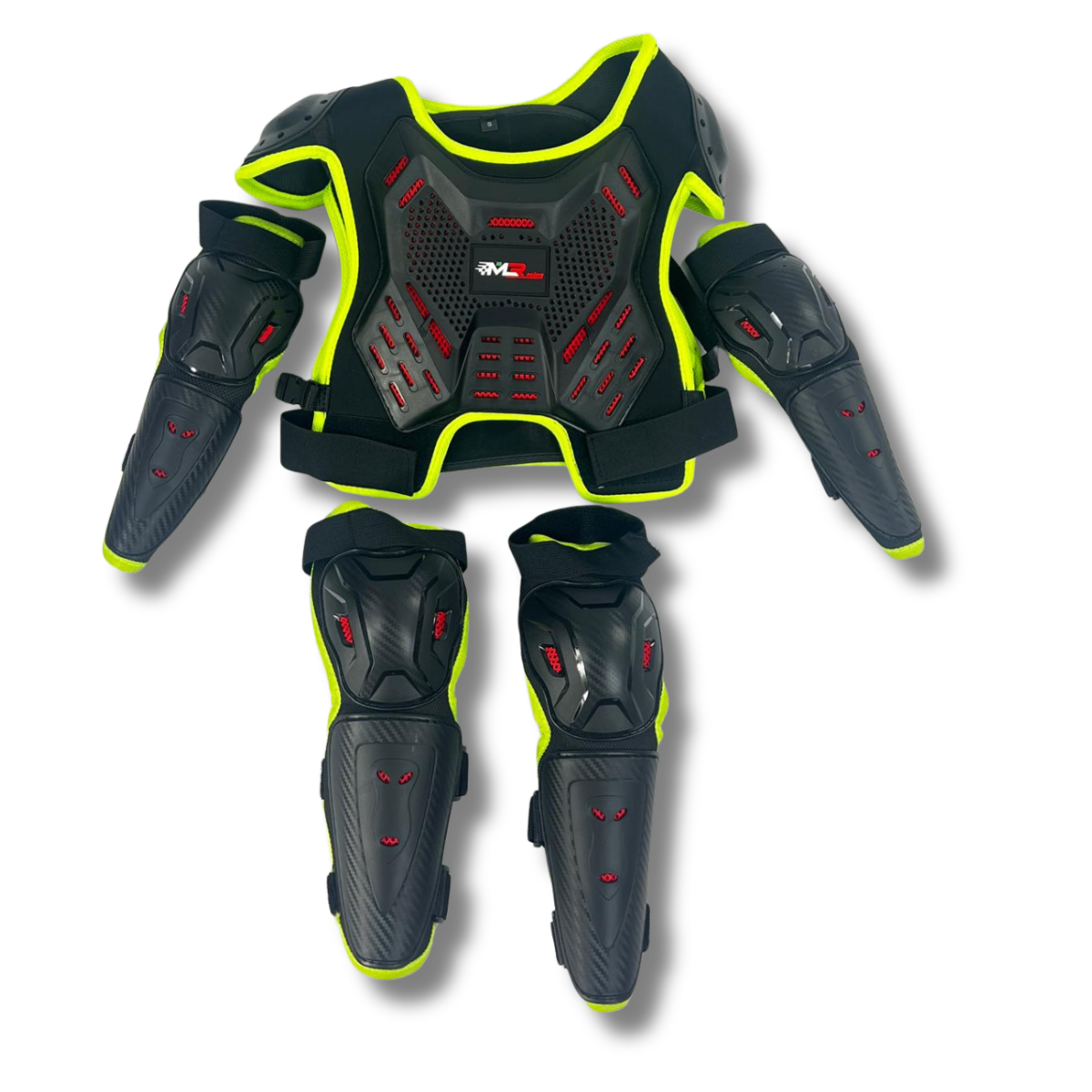 CHALECO PROTECTOR INFANTIL M30 RACING CON CODERAS Y RODILLERAS